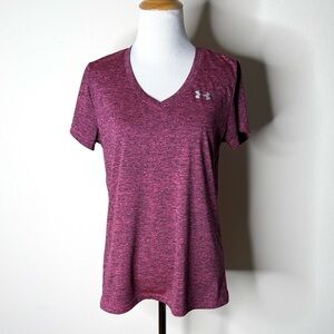 Under Armour Pink UA Tech Twist V-Neck Tee